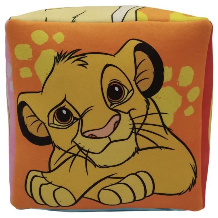 Coussin premium Cube Le Roi Lion, Dimension 25 x 25 x 25 cm, Disney