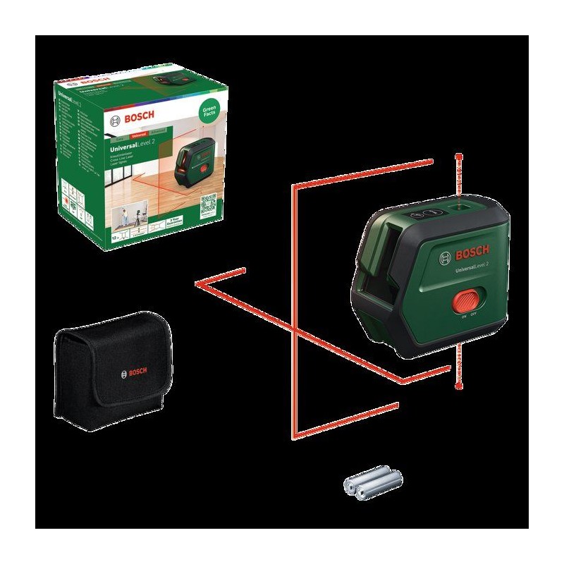 Laser lignes BOSCH - UniversalLevel - Avec housse de transport et 2 pi
