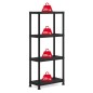 Etagere modulable KETER - Noir - 60 x 30 x 135 cm - 4 tablettes résistantes a l'humidité Etagere modulable KETER - Noir - 60 x 30 x 135 cm - 4 tablettes résistantes a l'humidité