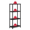 Etagere modulable KETER - Noir - 60 x 30 x 135 cm - 4 tablettes résis