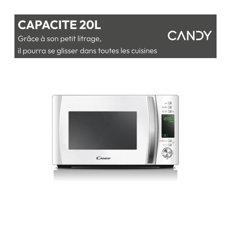 Micro-ondes Candy Timeless CMXW20DW 700W 20L Digital Blanc - Fonction