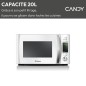 Micro-ondes Candy Timeless CMXW20DW 700W 20L Digital Blanc - Fonction Décongélation - 5 Niveaux de Puissance - 10 Menus Auto Micro-ondes Candy Timeless CMXW20DW 700W 20L Digital Blanc - Fonction Décongélation - 5 Niveaux de Puissance - 10 Menus Auto