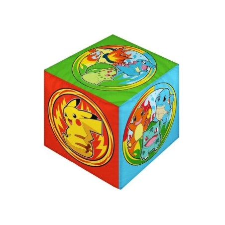 Coussin premium - Cube - POKEMON - Microfibre - 25 x 25 x 25 cm