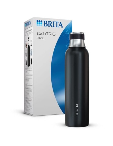 Bouteille isotherme BRITA pour sodaTRIO - acier inoxydable - 0,65L - noire