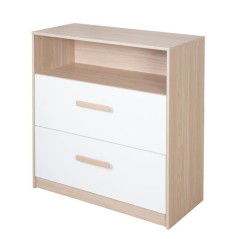 Chambre bébé duo : Lit 60 x 120 cm + commode a langer évolutive - C