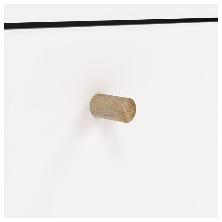 Commode BODO - 4 tiroirs - Blanc mat - Style scandinave - L98,7 x P39,1 x H81,7 cm Commode BODO - 4 tiroirs - Blanc mat - Style scandinave - L98,7 x P39,1 x H81,7 cm