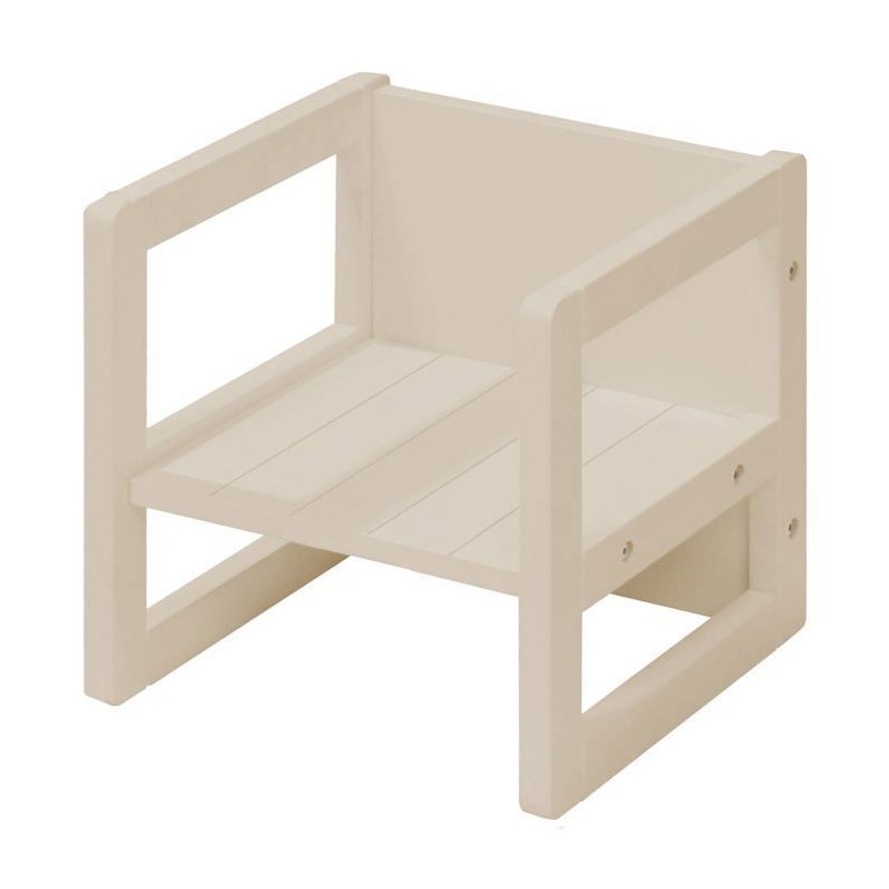 Tabouret évolutif enfant - ROBA - 3 hauteurs - Style campagne - Beige