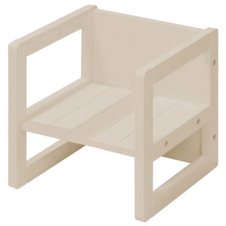 Tabouret évolutif enfant - ROBA - 3 hauteurs - Style campagne - Beige
