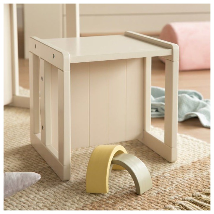 Tabouret évolutif enfant - ROBA - 3 hauteurs - Style campagne - Beige / Cachemire Tabouret évolutif enfant - ROBA - 3 hauteurs - Style campagne - Beige / Cachemire