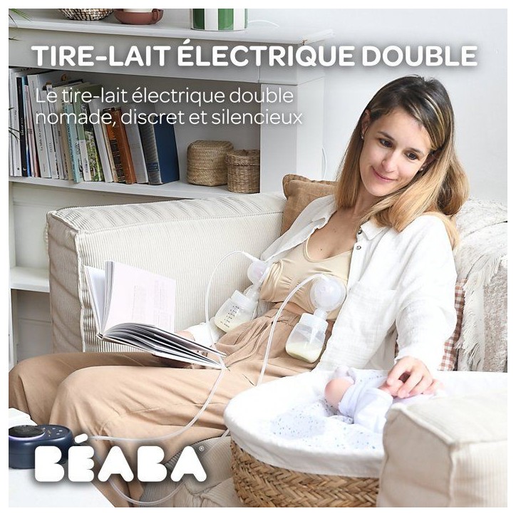 Tire-lait électrique double - BEABA - Bleu nuit Tire-lait électrique double - BEABA - Bleu nuit