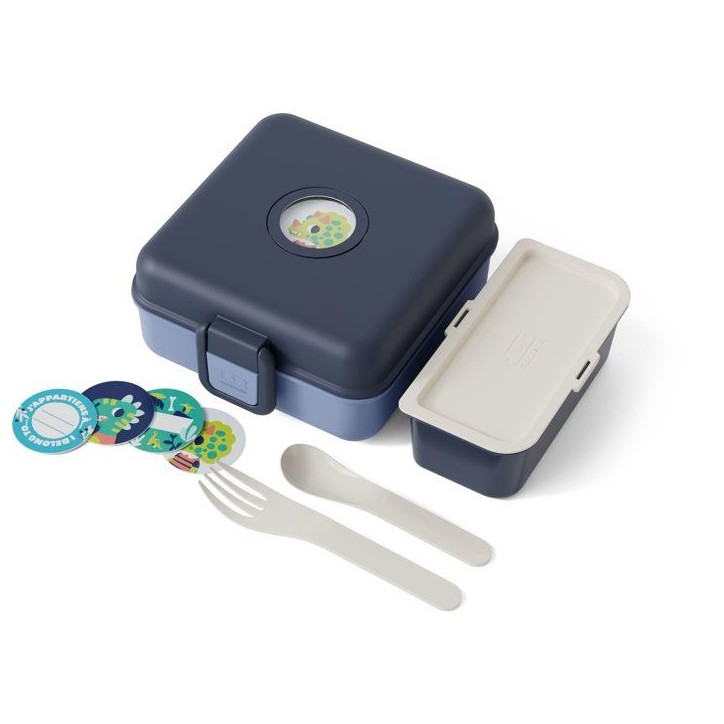 Boite a Sandwich Enfant - MONBENTO - Couverts inclus - Sans BPA - Snacky Bleu Infinity Boite a Sandwich Enfant - MONBENTO - Couverts inclus - Sans BPA - Snacky Bleu Infinity