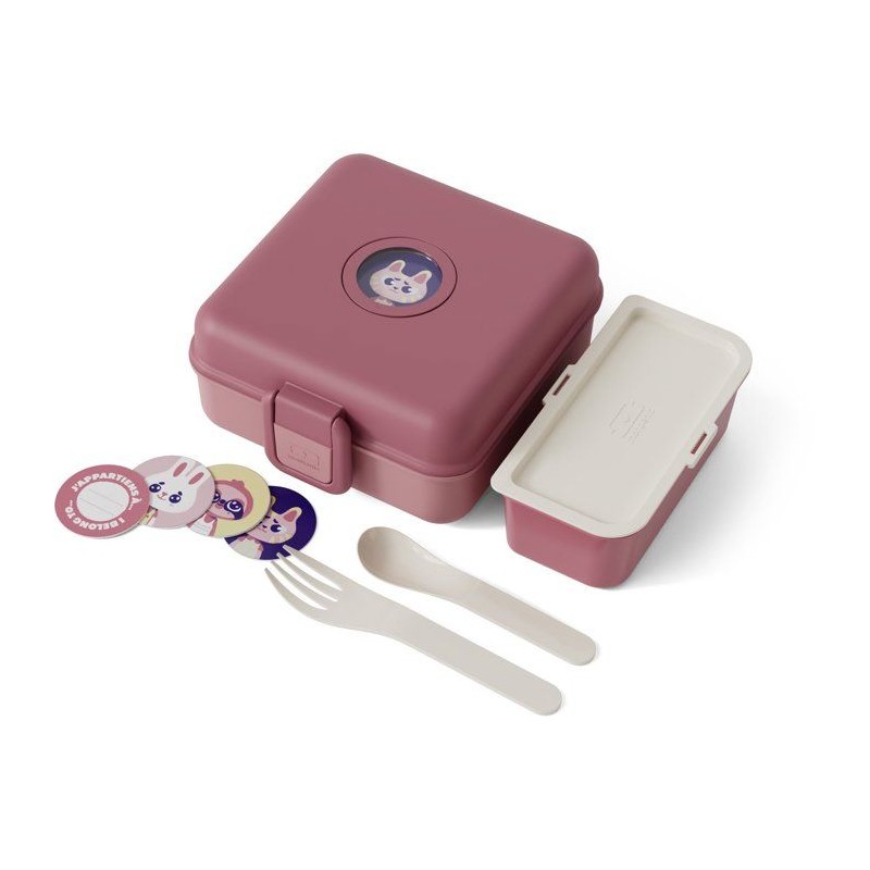 Boite a Sandwich Enfant - MONBENTO - Couverts inclus - Sans BPA - Snac