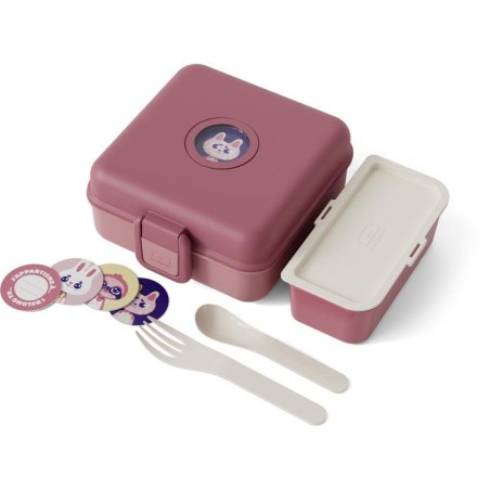 Boite a Sandwich Enfant - MONBENTO - Couverts inclus - Sans BPA - Snac