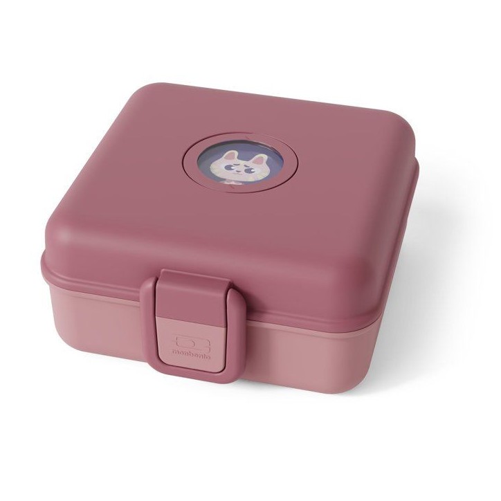 Boite a Sandwich Enfant - MONBENTO - Couverts inclus - Sans BPA - Snacky Rose Blush Boite a Sandwich Enfant - MONBENTO - Couverts inclus - Sans BPA - Snacky Rose Blush