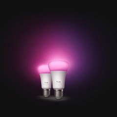 Pack de 2 ampoules LED connectées A60 - PHILIPS HUE - Lumiere blanche