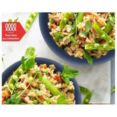 Batterie de cuisine - Tous feux dont induction - ARTHUR MARTIN - AM8896 - Aluminium revetement céramique - 5 pieces - Bleu