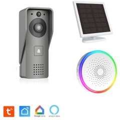Portier Vidéo - KYF - Wifi - Rechargeable avec panneau solaire - Cari
