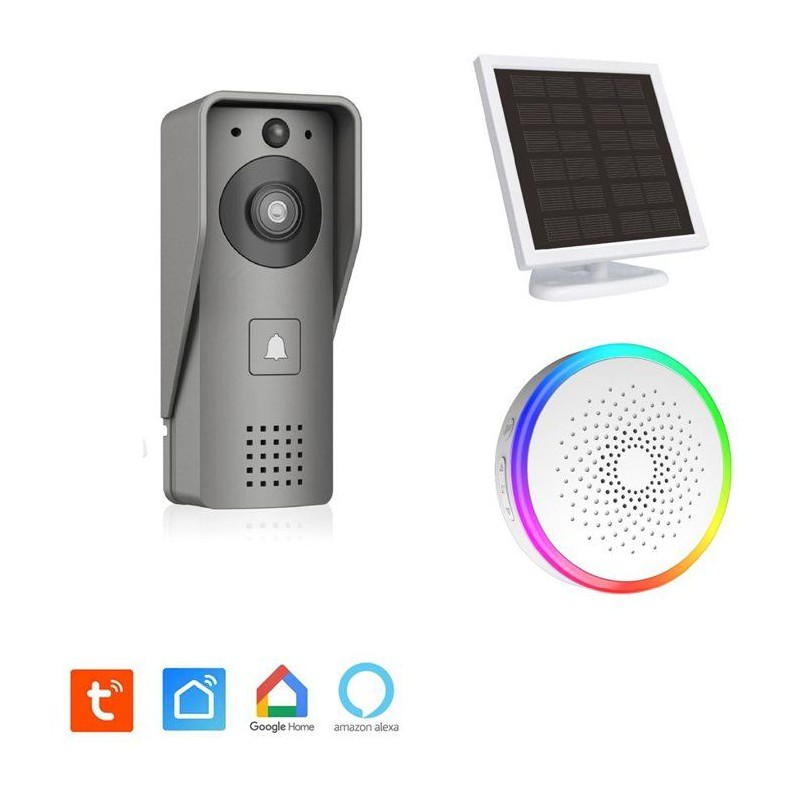 Portier Vidéo - KYF - Wifi - Rechargeable avec panneau solaire - Cari