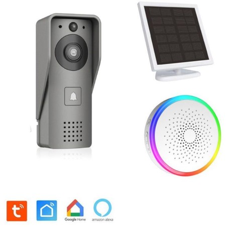 Portier Vidéo - KYF - Wifi - Rechargeable avec panneau solaire - Cari