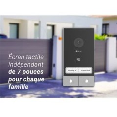 Visiophone - EZVIZ - HP7 - 2 FAMILY KIT - Platine de rue double bouton