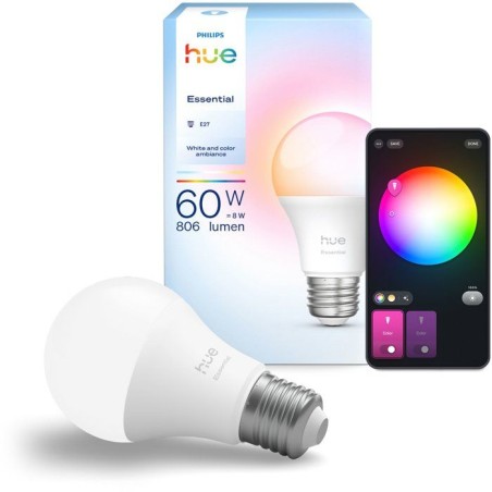 Ampoule - Philips Hue - Essential - A60 - Lumiere blanche et colorée