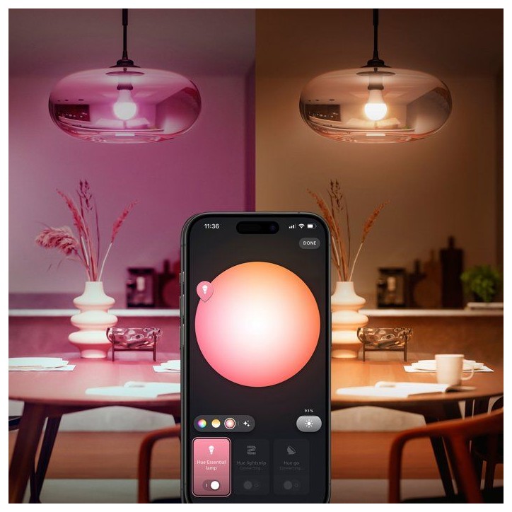 Ampoule - Philips Hue - Essential - A60 - Lumiere blanche et colorée Ampoule - Philips Hue - Essential - A60 - Lumiere blanche et colorée