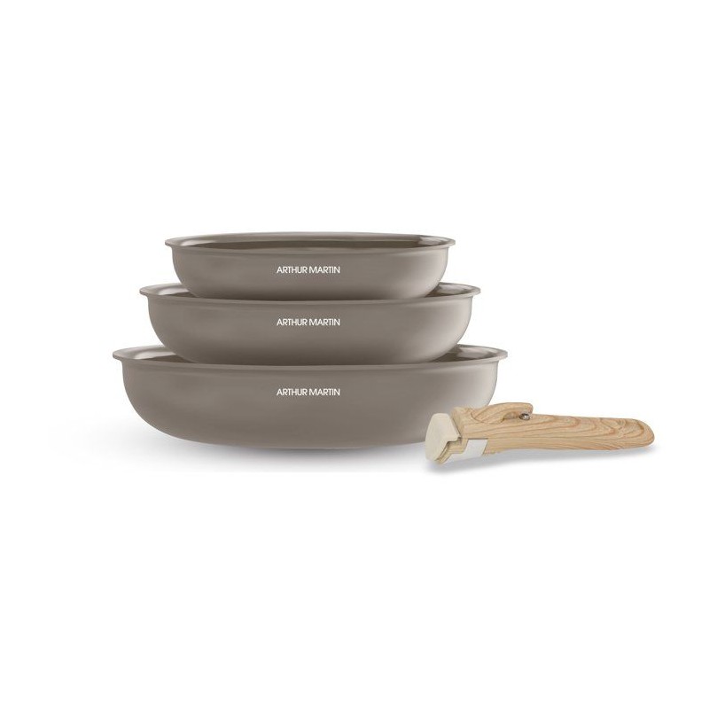 Set de 3 poeles - Tous feux dont induction - ARTHUR MARTIN - AM4587 -