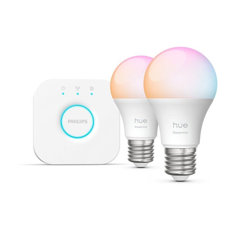 Kit de démarrage - Philips Hue - 1 Bridge - 2 ampoules A60 - Lumiere