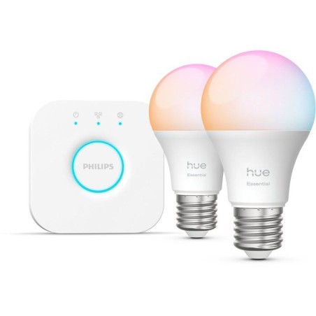 Kit de démarrage - Philips Hue - 1 Bridge - 2 ampoules A60 - Lumiere