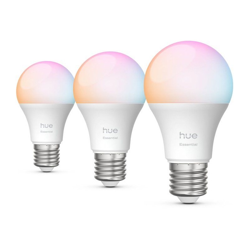 Pack de 3 ampoules - Philips Hue - Essential - E27 - A60 - Lumiere bla