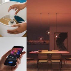 Pack de 3 ampoules - Philips Hue - Essential - E27 - A60 - Lumiere bla