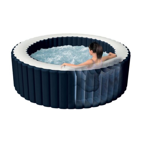 Spa gonflable INTEX - Blue Navy - 196 x 196 x 71 cm - 4 places - Carré - 28430NP
