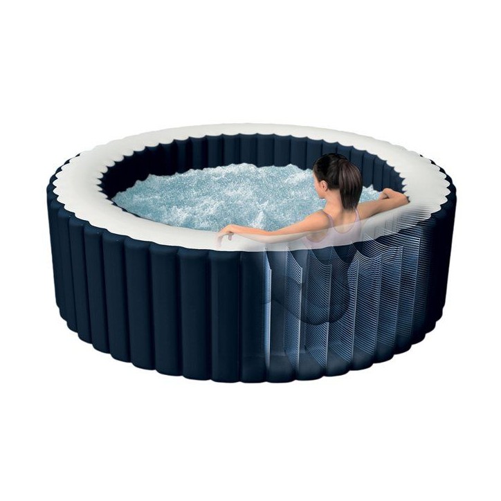 Spa gonflable INTEX - Blue Navy - 196 x 196 x 71 cm - 4 places - Carré - 28430NP