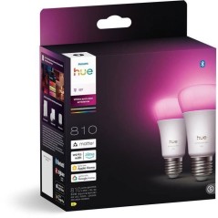 Pack de 2 ampoules LED connectées A60 - PHILIPS HUE - Lumiere blanche