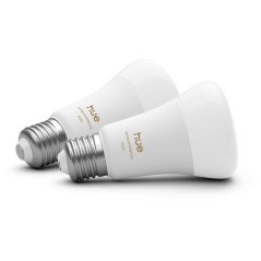 Pack de 2 ampoules LED connectées A60 - PHILIPS HUE - Lumiere blanche