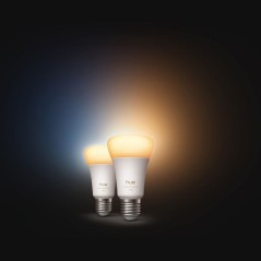 Pack de 2 ampoules LED connectées A60 - PHILIPS HUE - Lumiere blanche