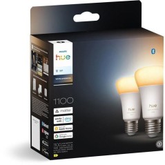 Pack de 2 ampoules LED connectées A60 - PHILIPS HUE - Lumiere blanche