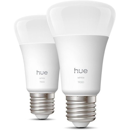 Pack de 2 ampoules LED connectées A60 - PHILIPS HUE - Lumiere blanche
