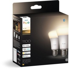 Pack de 2 ampoules LED connectées A60 - PHILIPS HUE - Lumiere blanche