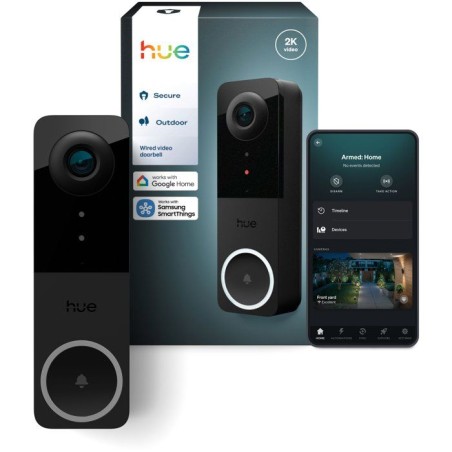 Sonnette vidéo fillaire connectée - Philips Hue - Filaire - 2K - Con