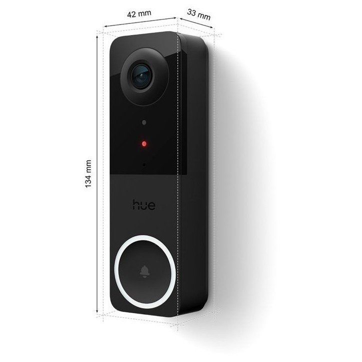 Sonnette vidéo fillaire connectée - Philips Hue - Filaire - 2K - Conversation bidirectionnelle - Extérieur Sonnette vidéo fillaire connectée - Philips Hue - Filaire - 2K - Conversation bidirectionnelle - Extérieur
