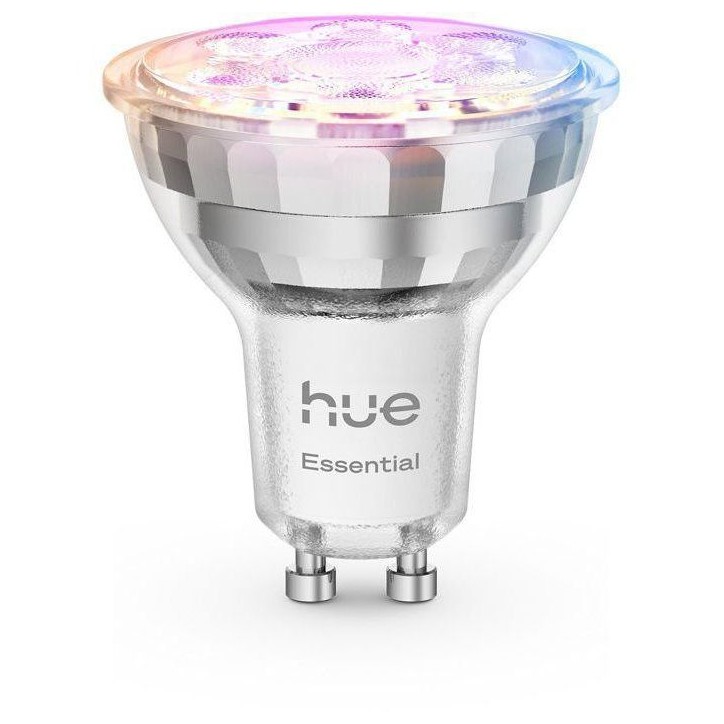 Spot LED connecté GU10 - PHILIPS HUE - Lumiere blanche et colorée - 4,7 W - 2200-6500K - 345 lumens