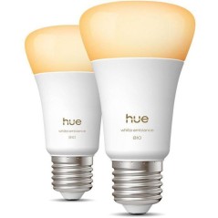 Pack de 2 ampoules LED connectées A60 - PHILIPS HUE - Lumiere blanche