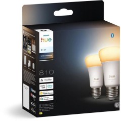 Pack de 2 ampoules LED connectées A60 - PHILIPS HUE - Lumiere blanche