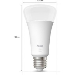 Ampoule LED connectée A67 - PHILIPS HUE - Lumiere blanche chaude - 27