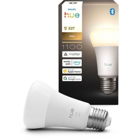 Ampoule LED connectée A60 - PHILIPS HUE - Lumiere blanche chaude - 2700K - Culot E27 - 9,5 W - 1100 lumens