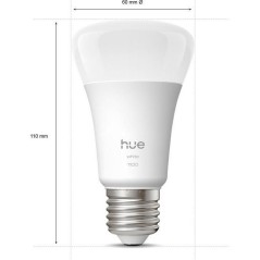 Ampoule LED connectée A60 - PHILIPS HUE - Lumiere blanche chaude - 27