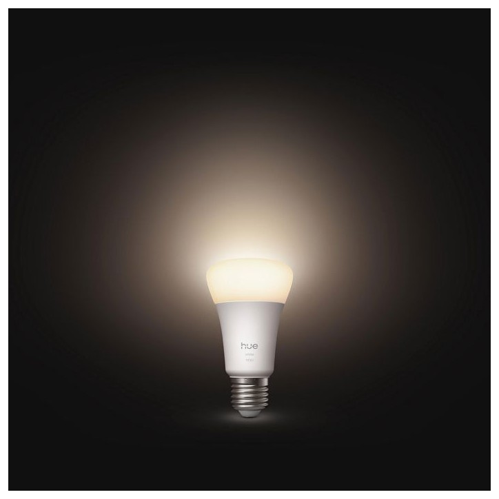 Ampoule LED connectée A60 - PHILIPS HUE - Lumiere blanche chaude - 2700K - Culot E27 - 9,5 W - 1100 lumens Ampoule LED connectée A60 - PHILIPS HUE - Lumiere blanche chaude - 2700K - Culot E27 - 9,5 W - 1100 lumens