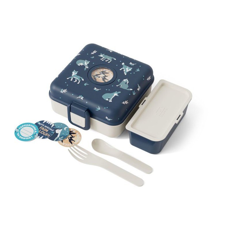Boite a Sandwich Enfant - MONBENTO - Couverts inclus - Sans BPA - Snac