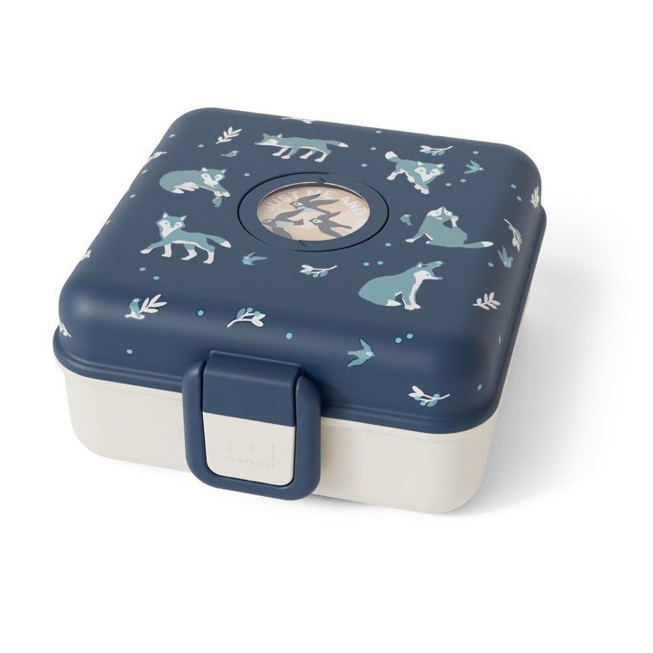 Boite a Sandwich Enfant - MONBENTO - Couverts inclus - Sans BPA - Snacky Wolf